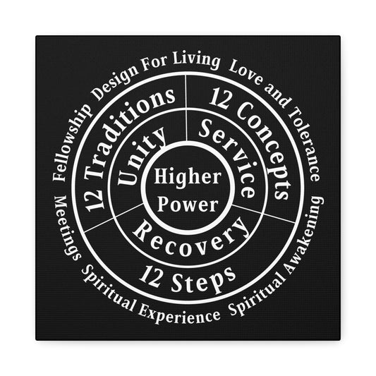 Haler Smith Matte Canvas - Higher Power 1 - Black Matte Finish - White Letters
