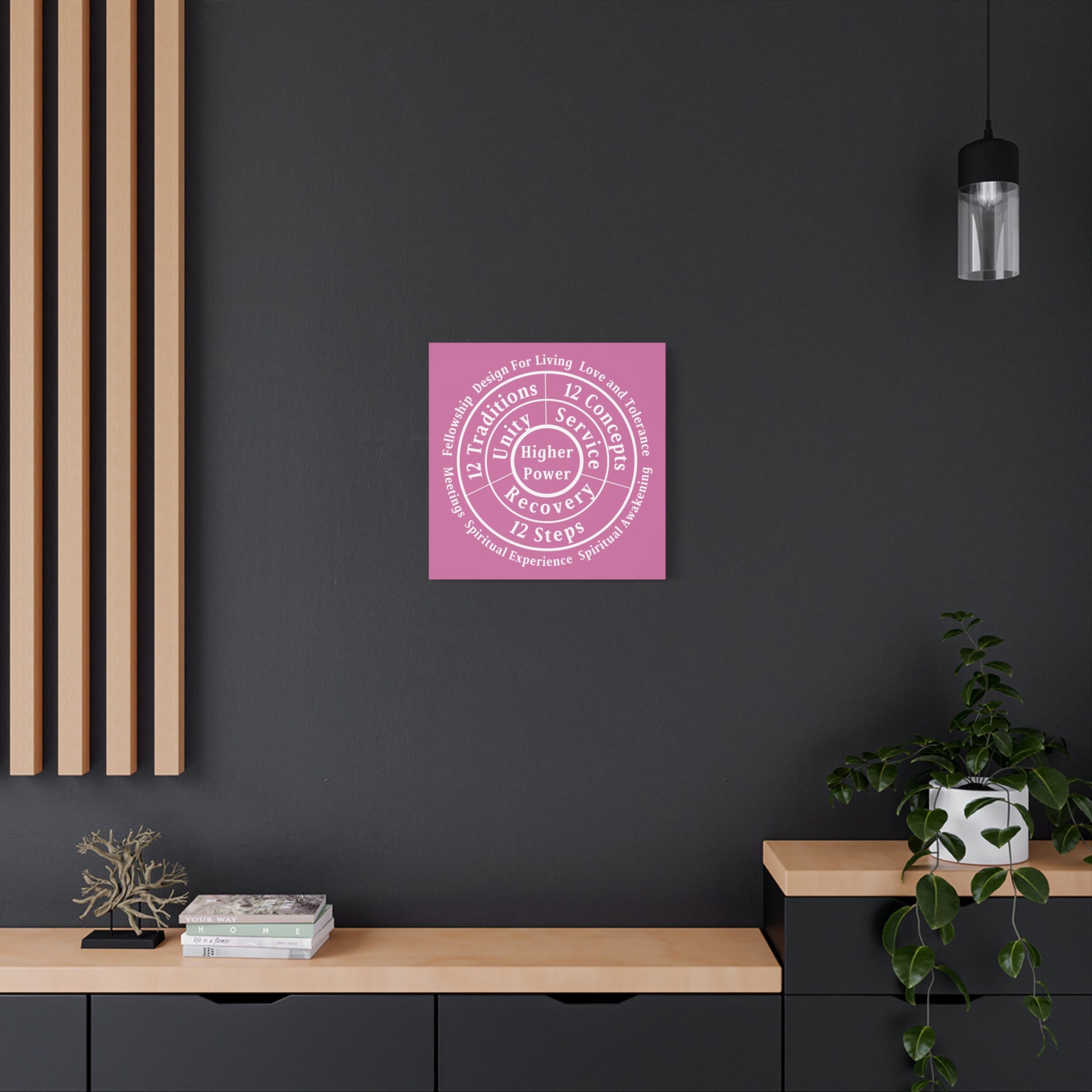 Haler Smith - Canvas - Haler Smith Matte Canvas - Higher Power 1 - Light Pink Matte Finish