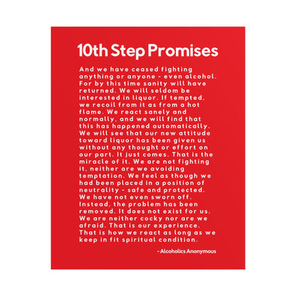 Haler Smith - Poster - Haler Smith Rolled Poster - 10th Step Promises - Vertical Red Matte Finish