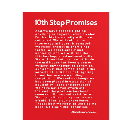 Haler Smith - Poster - Haler Smith Rolled Poster - 10th Step Promises - Vertical Red Matte Finish
