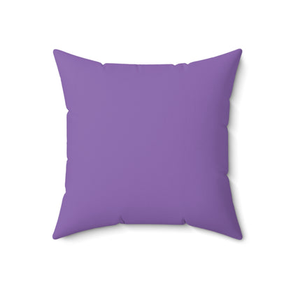 Haler Smith Square Polyester Pillow - Recovery Phrases 1 - Light Purple