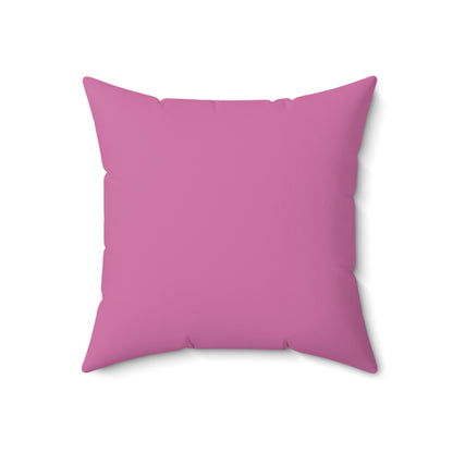 Haler Smith Square Polyester Pillow - Recovery Phrases 1 - Light Pink