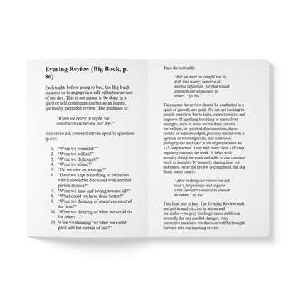 Haler Smith Guided Softcover Journal - Step 11 Evening Review - Starry Night Scene - White Letters