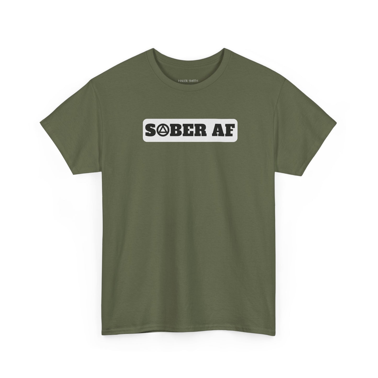 Recovery Short Sleeve T-Shirt | Sober AF Design 1 On The Front