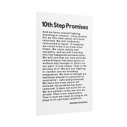 Haler Smith - Poster - Haler Smith Rolled Poster - 10th Step Promises - Vertical White Matte Finish