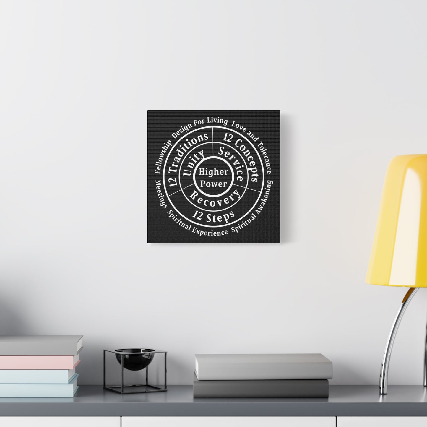 Haler Smith Matte Canvas - Higher Power 1 - Black Matte Finish - White Letters