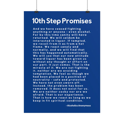 Haler Smith - Poster - Haler Smith Rolled Poster - 10th Step Promises - Vertical Dark Blue Matte Finish