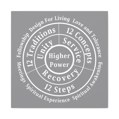 Haler Smith - Canvas - Haler Smith Matte Canvas - Higher Power 1 - Gray Matte Finish