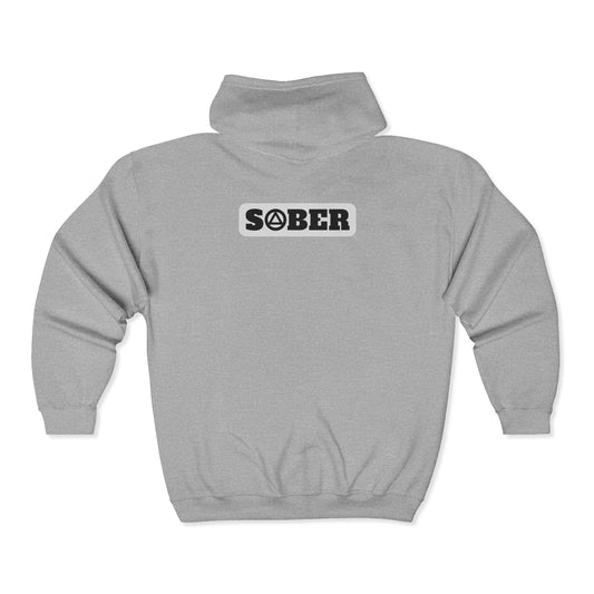 Recovery Zip Hoodie | Sober Design  2 On The Back