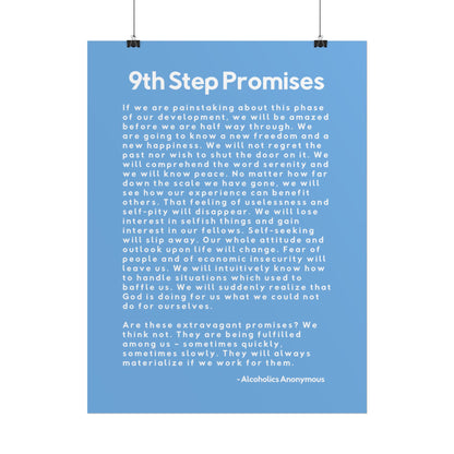 Haler Smith Rolled Poster - 9th Step Promises - Vertical Light Blue Matte Finish