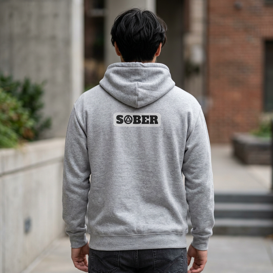Sobriety Zip Hoodie | Sober Design  2 On The Back