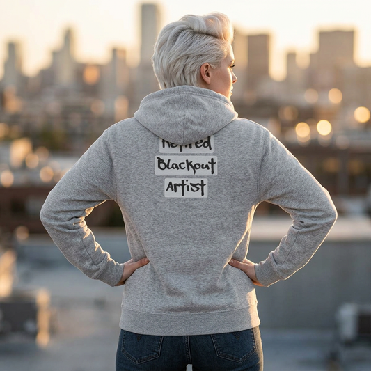 Sobriety Zip Hoodie | Retired Blackout Artist Design 1 On The Back