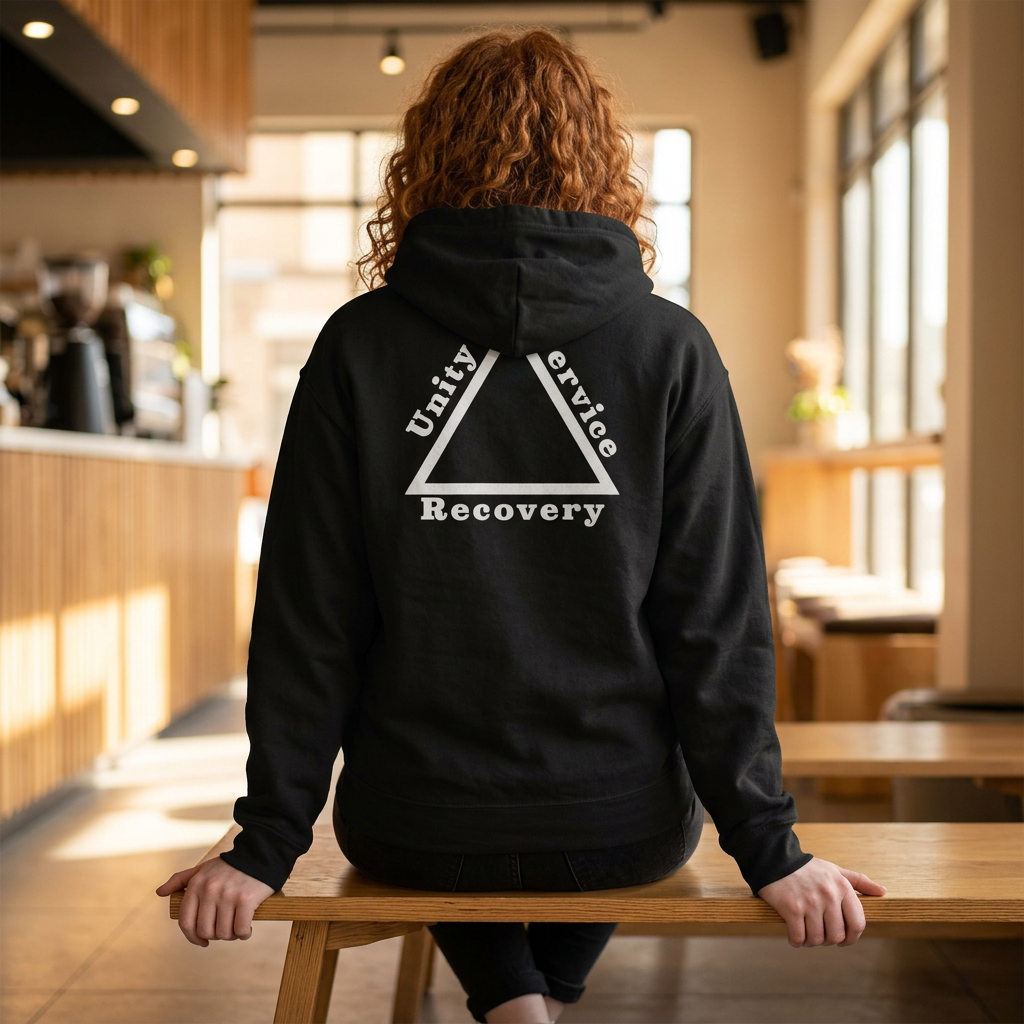 Recovery Zip Hoodie | Unity Service Recovery Design 1 On The Back