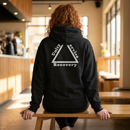 Recovery Zip Hoodie | Unity Service Recovery Design 1 On The Back