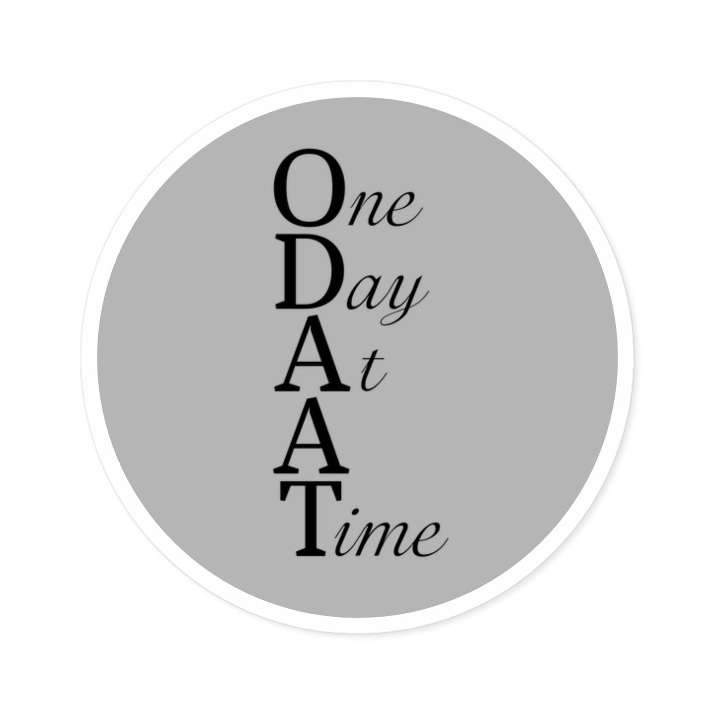 Haler Smith Vinyl Round Sticker - ODAAT - Light Gray