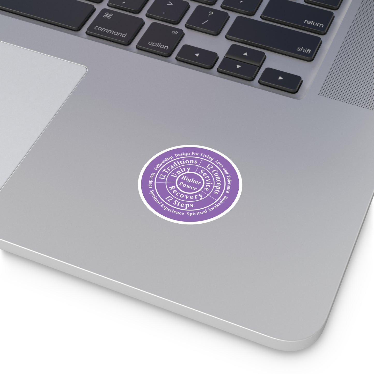 Haler Smith Vinyl Round Sticker - Higher Power 1 - Light Purple