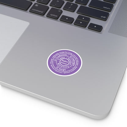 Haler Smith Vinyl Round Sticker - Higher Power 1 - Light Purple
