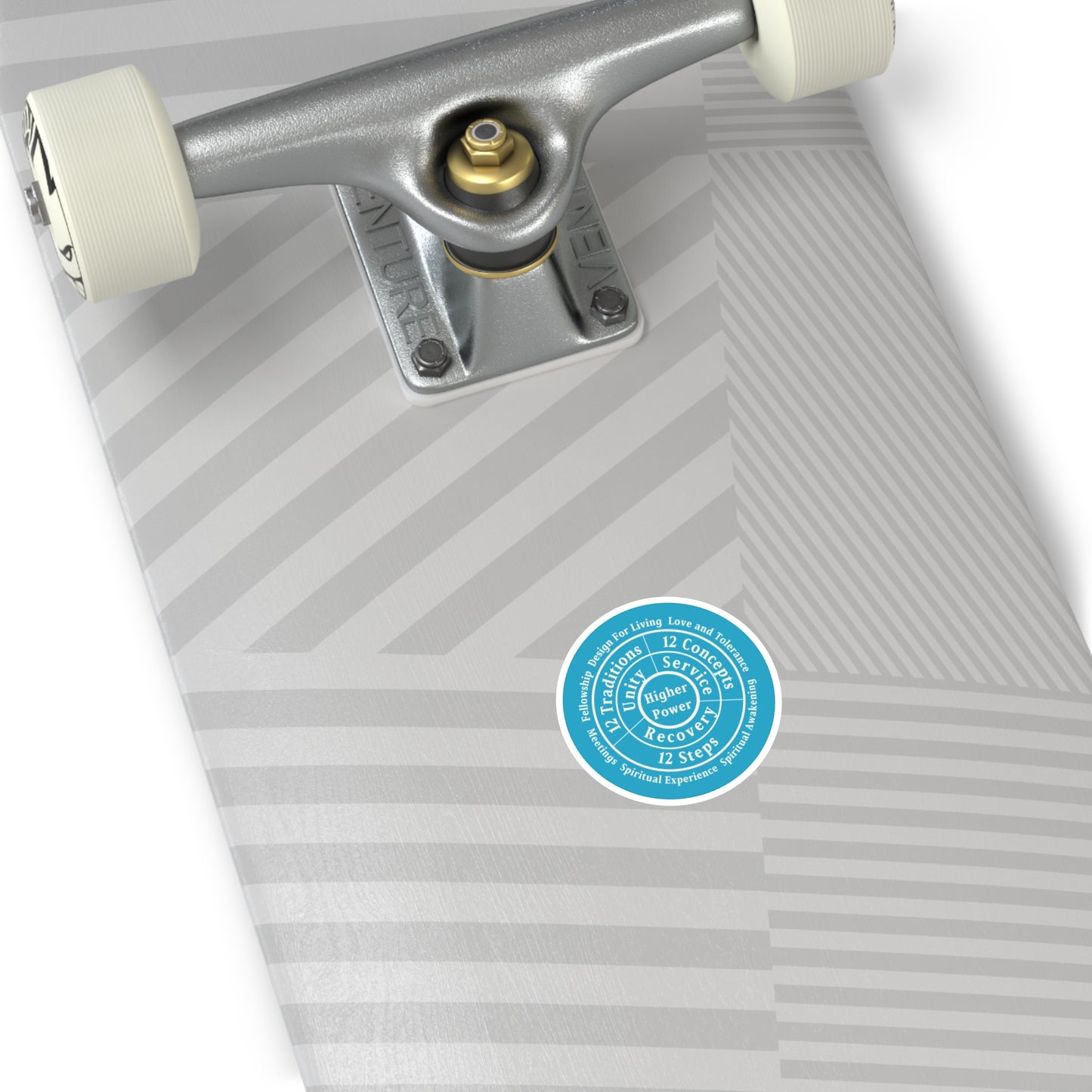 Haler Smith Vinyl Round Sticker - Higher Power 1 - Turquoise