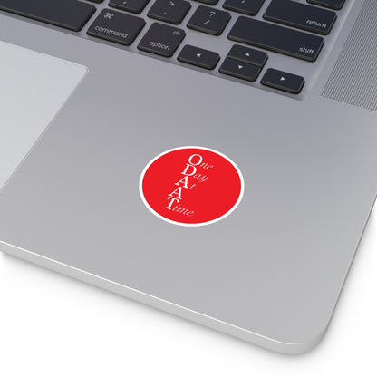Haler Smith Vinyl Round Sticker - ODAAT - Red