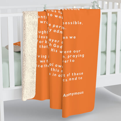 Haler Smith - Home Decor - Haler Smith Sherpa Fleece Blanket - 12 Steps - Crusta