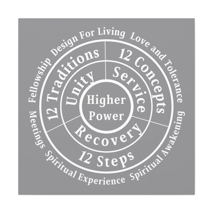 Haler Smith - Canvas - Haler Smith Matte Canvas - Higher Power 1 - Gray Matte Finish