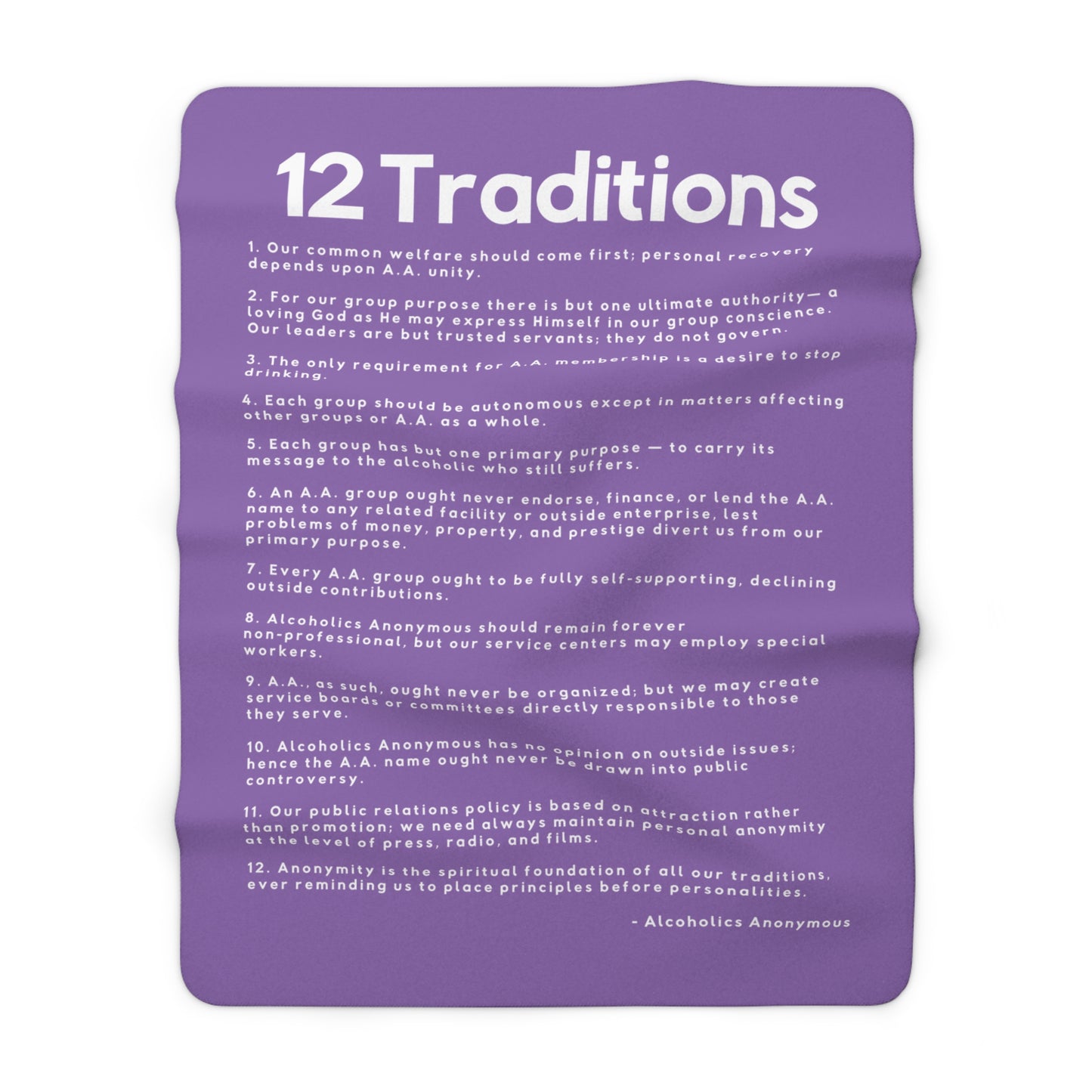 Haler Smith - Home Decor - Haler Smith Sherpa Fleece Blanket - 12 Traditions - Light Purple