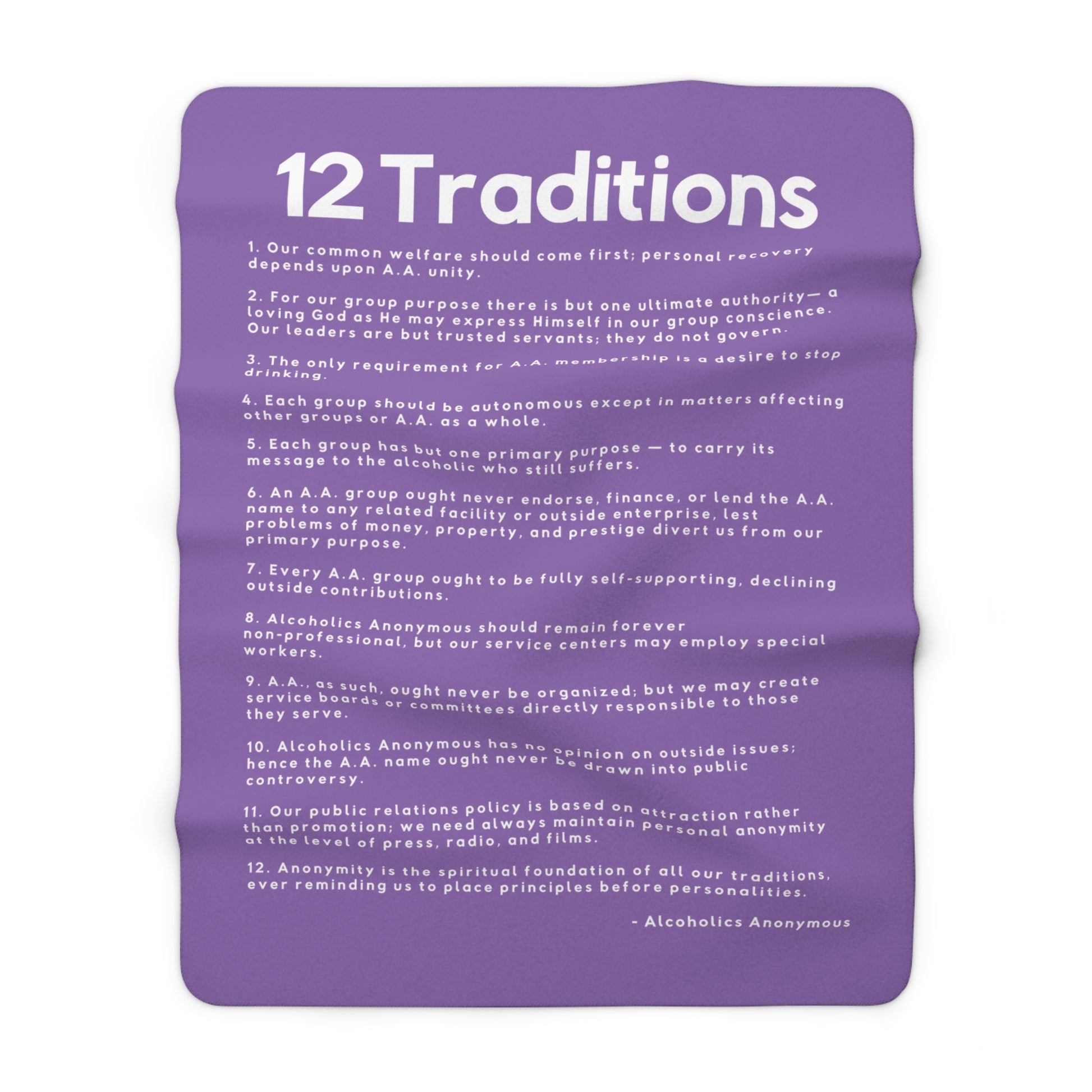 Haler Smith - Home Decor - Haler Smith Sherpa Fleece Blanket - 12 Traditions - Light Purple