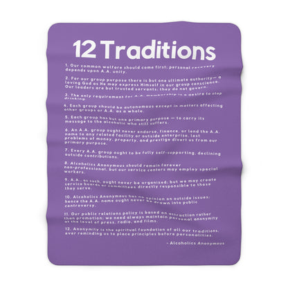 Haler Smith - Home Decor - Haler Smith Sherpa Fleece Blanket - 12 Traditions - Light Purple