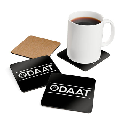 Recovery Corkwood Coaster Set of 4 | ODAAT Design 1 | Black with White Letters