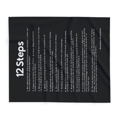Haler Smith Polar Fleece Blanket - 12 Steps - Black