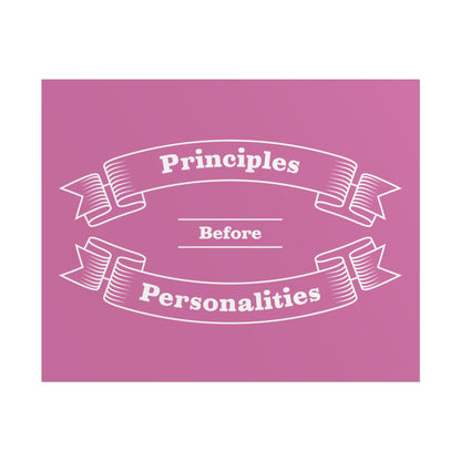 Haler Smith - Poster - Haler Smith Rolled Poster - Principles Before Personalities 1 - Light Pink Matte Finish
