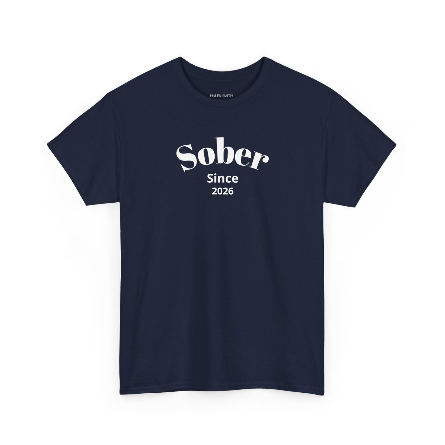Recovery Short Sleeve T-Shirt | Sober Since Design 1 On The Front