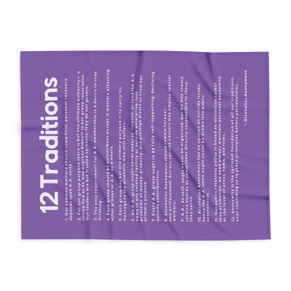 Haler Smith - Home Decor - Haler Smith Polar Fleece Blanket - 12 Traditions - Light Purple