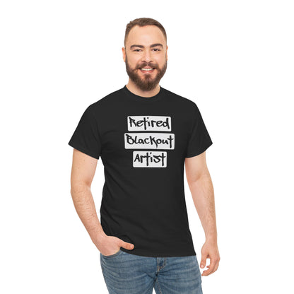 Recovery Short Sleeve T-Shirt | Retired Blackout Artist Design 1 On The Front