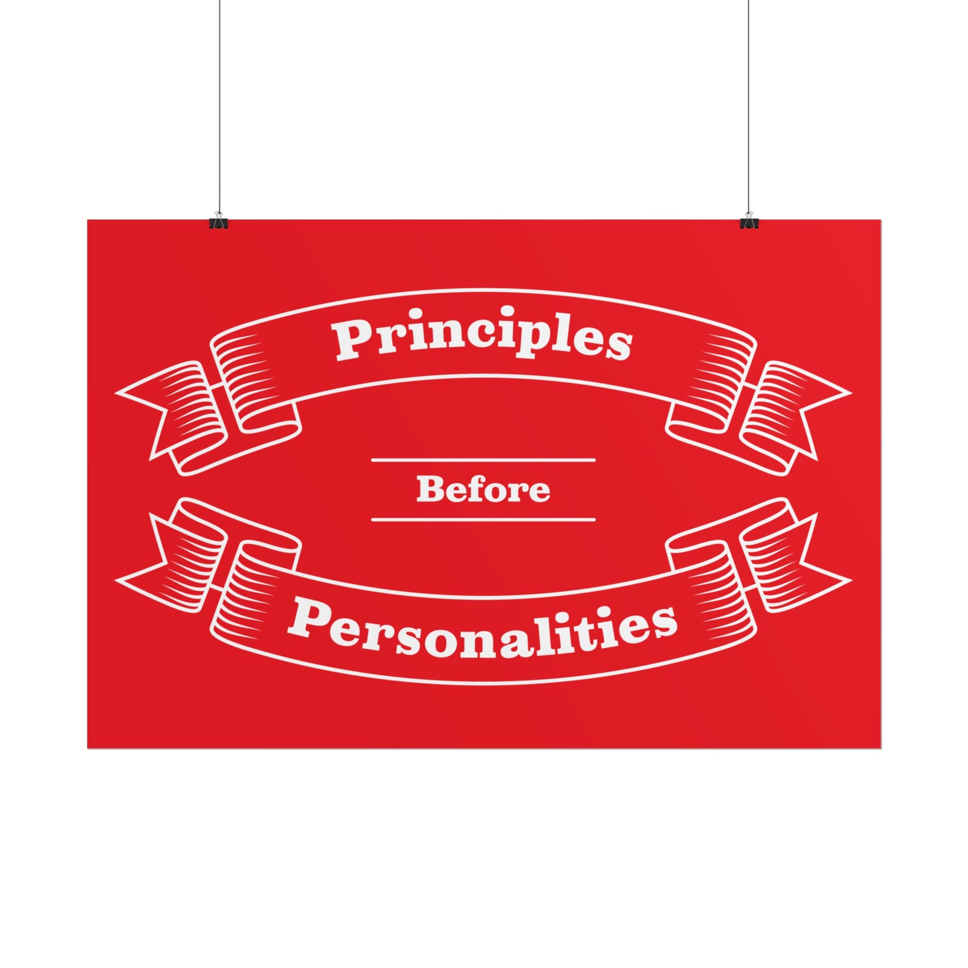 Haler Smith - Poster - Haler Smith Rolled Poster - Principles Before Personalities 1 - Black Matte Finish