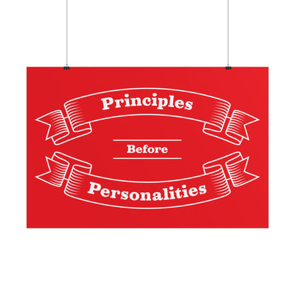 Haler Smith - Poster - Haler Smith Rolled Poster - Principles Before Personalities 1 - Light Blue Matte Finish