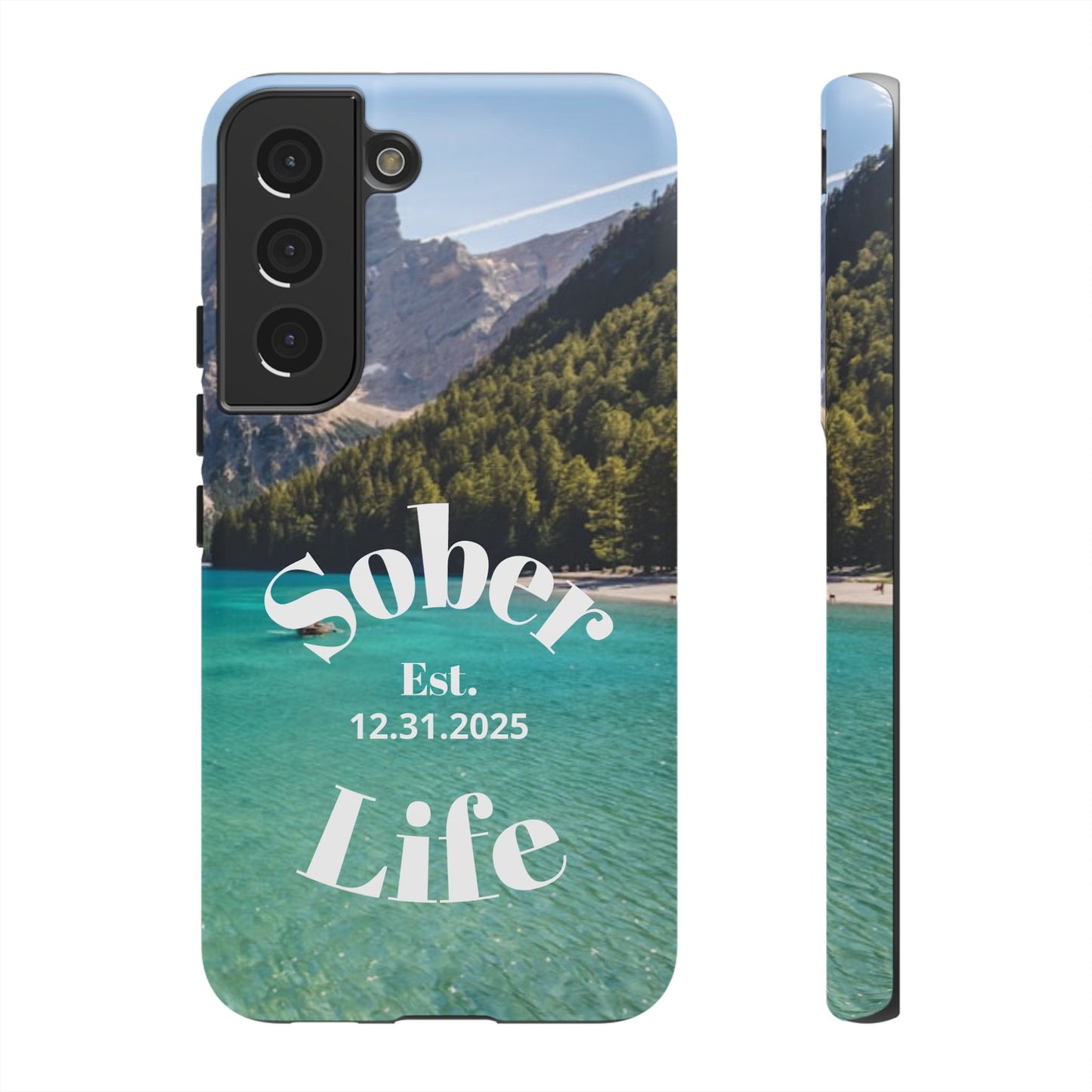 Recovery Phone Case | Sober Life Est. Design 1 | Water Scene Samsung Galaxy Case