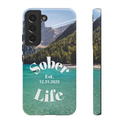 Recovery Phone Case | Sober Life Est. Design 1 | Water Scene Samsung Galaxy Case