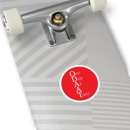 Haler Smith Vinyl Round Sticker - ODAAT - Red