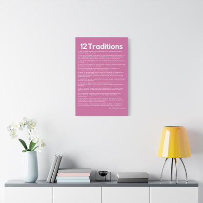 Haler Smith - Canvas - Haler Smith Matte Canvas - 12 Traditions - Vertical Light Pink Matte Finish
