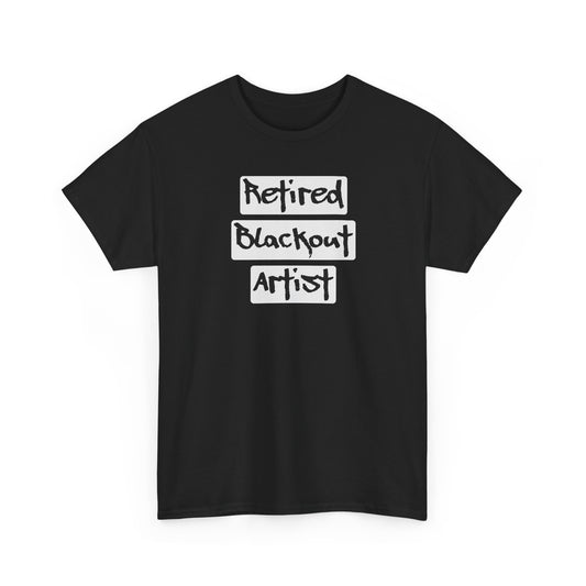 Recovery Short Sleeve T-Shirt | Retired Blackout Artist Design 1 On The Front