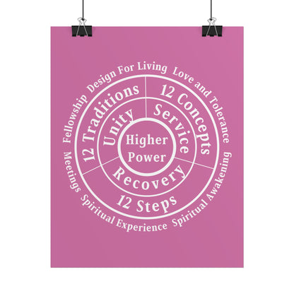 Haler Smith Rolled Poster - Higher Power 1 - Light Pink Matte Finish