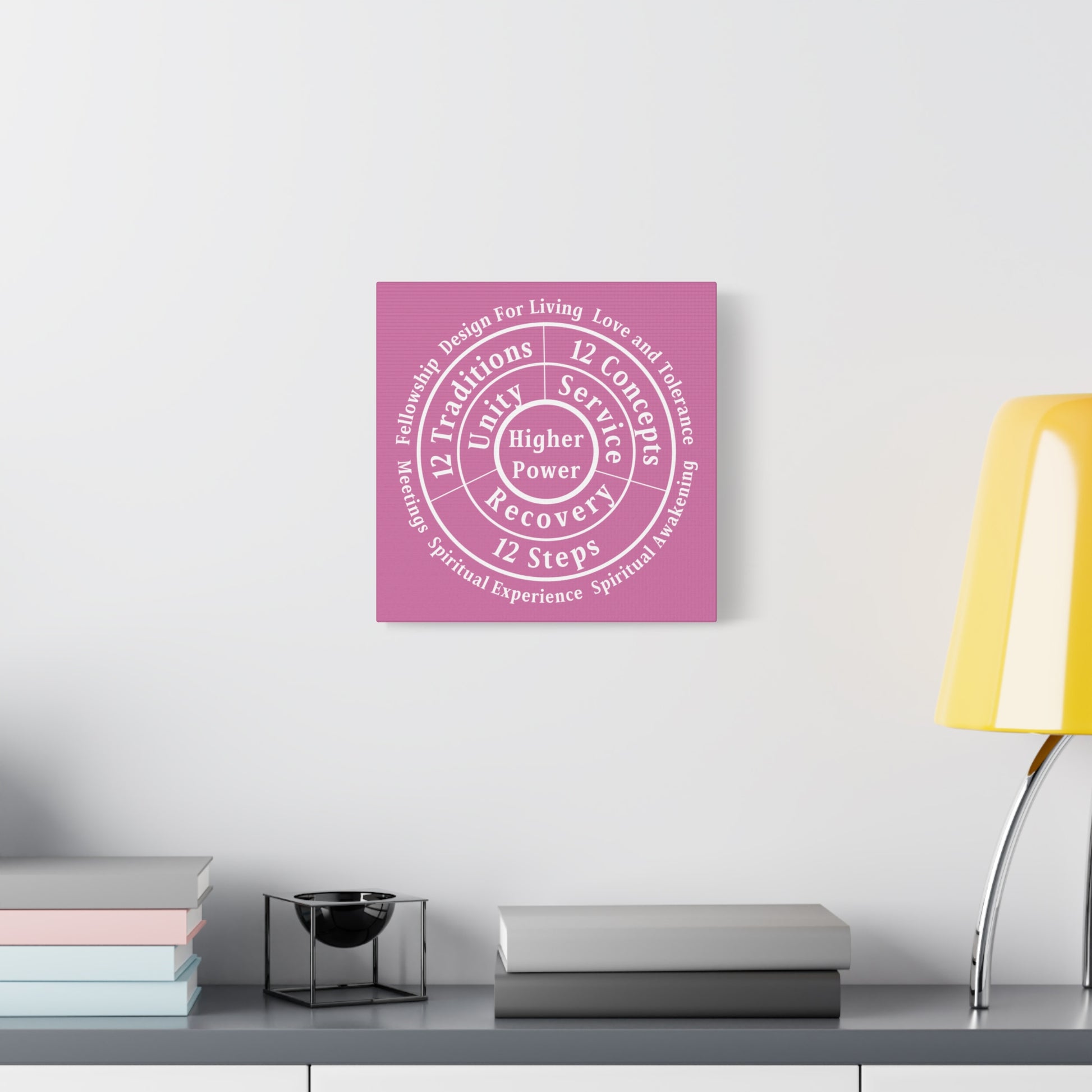 Haler Smith - Canvas - Haler Smith Matte Canvas - Higher Power 1 - Light Pink Matte Finish