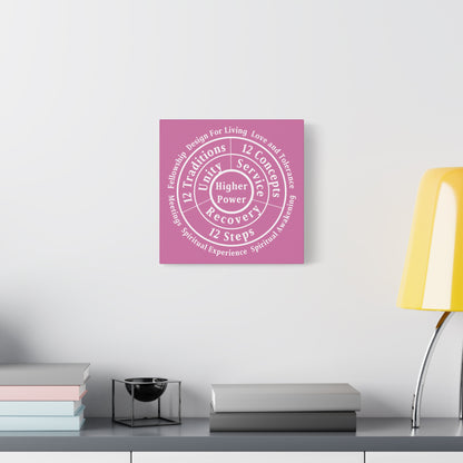 Haler Smith - Canvas - Haler Smith Matte Canvas - Higher Power 1 - Light Pink Matte Finish