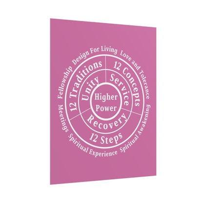 Haler Smith Rolled Poster - Higher Power 1 - Light Pink Matte Finish
