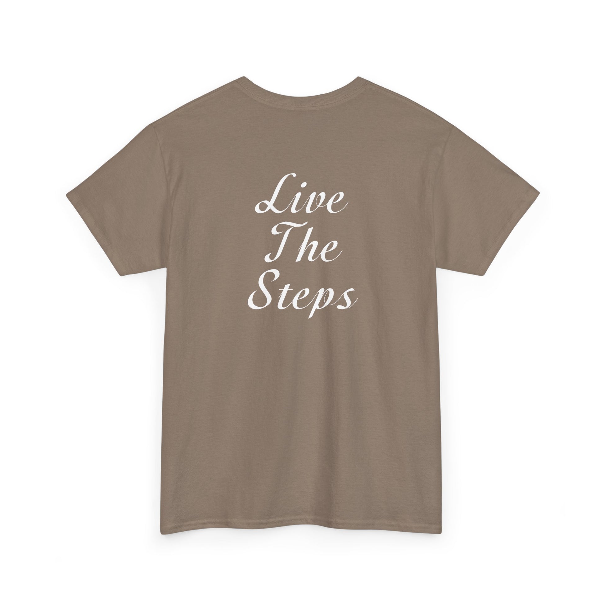 Haler Smith - T-Shirt - Haler Smith Heavy Cotton Short Sleeve Tee 2XL - 5XL - Live The Steps - White Letters