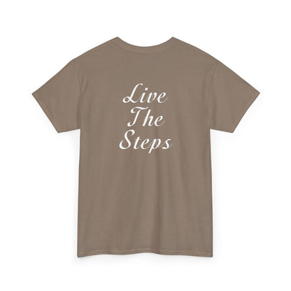 Haler Smith - T-Shirt - Haler Smith Heavy Cotton Short Sleeve Tee S - XL - Live The Steps - White Letters