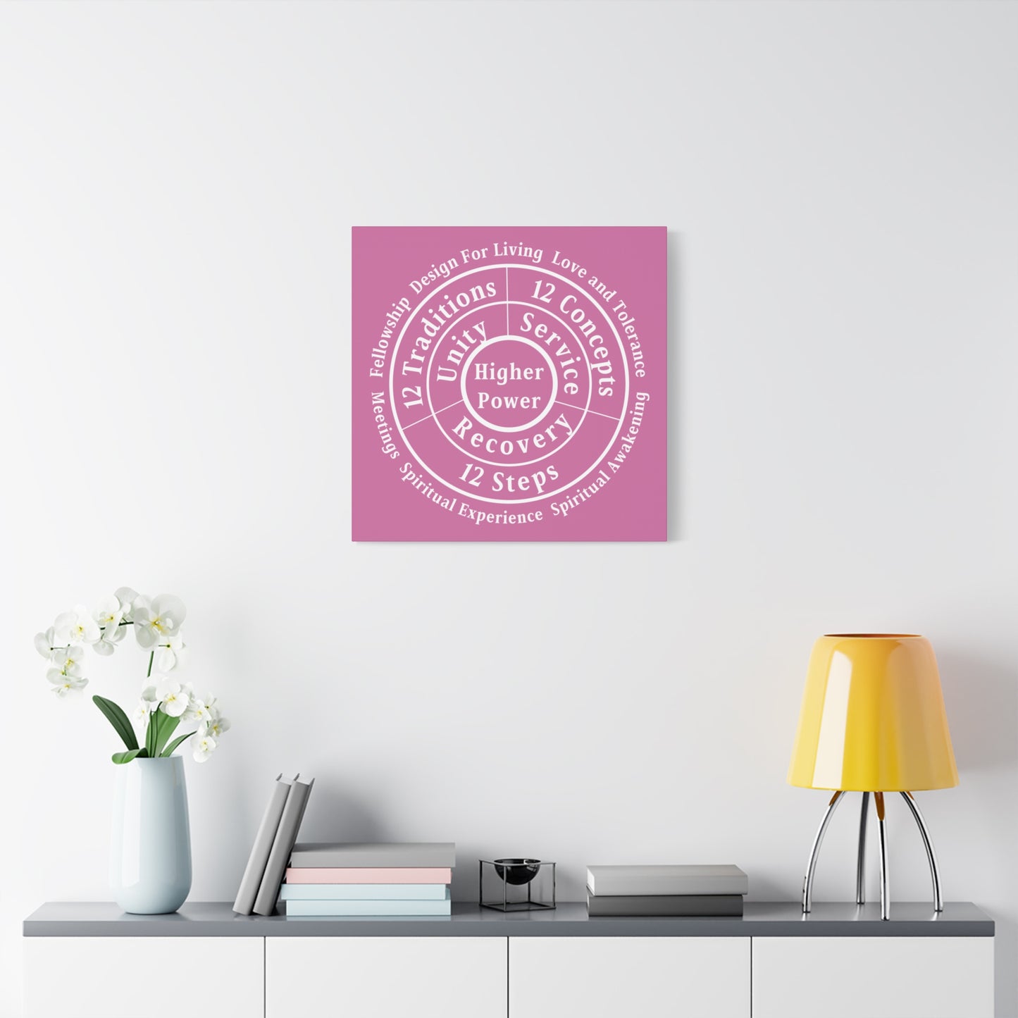 Haler Smith - Canvas - Haler Smith Matte Canvas - Higher Power 1 - Light Pink Matte Finish