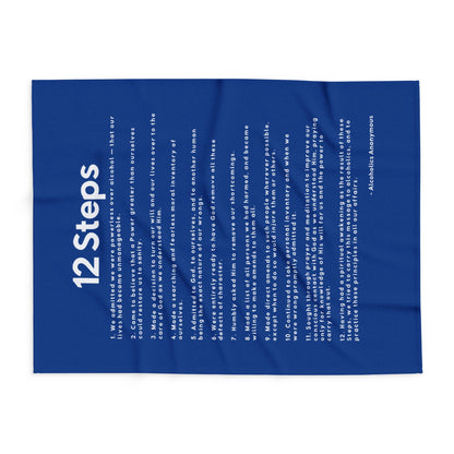 Haler Smith - Home Decor - Haler Smith Polar Fleece Blanket - 12 Steps - Dark Blue