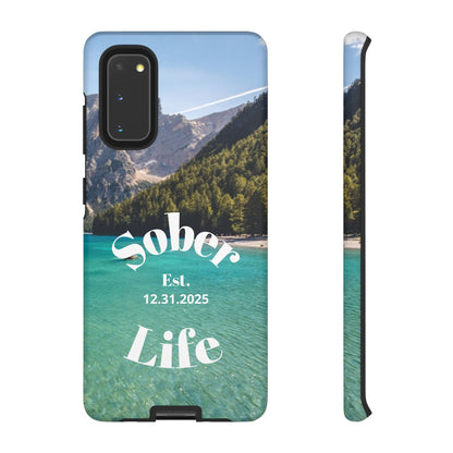 Recovery Phone Case | Sober Life Est. Design 1 | Water Scene Samsung Galaxy Case